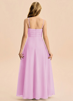 Azazie Rory Junior Candy Pink A-Line Pleated Chiffon Dress image2