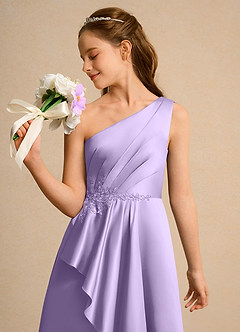 Azazie Taffy Junior Formal Flower Girl Klänningar Klä A-Line i Matt satäng Spets image6