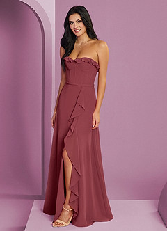 Barbie ♥ Azazie Bridesmaid Dresses Merlot A-Line Sweetheart Neckline Chiffon Dress image1