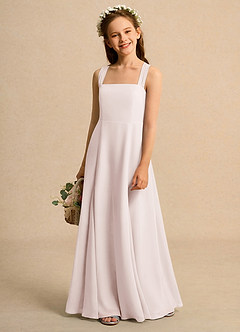 Azazie Tater Junior Formal Flower Girl Dresses Rose Petal A-Line Pleated Chiffon Dress image1