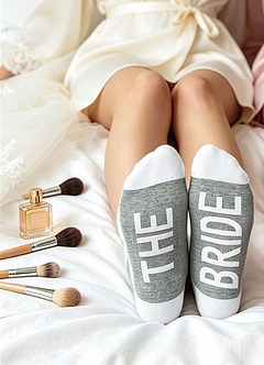 front Bride & Bridesmaid Bachelorette Party Gift Socks