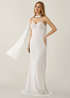 white pearl formal dress Jasminiah Pearl-Embellished Lace/Chiffon Prom metallic green clothes