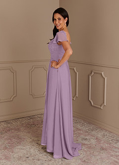 Azazie Gwenyth Mother of the Bride Dresses Wisteria A-Line Lace Chiffon Dress image5