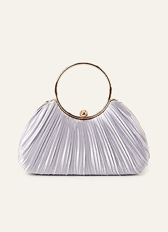 front Satin Pleated Handbag