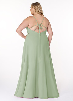 Azazie Everleigh Bridesmaid Dresses Dusty Sage A-Line Sweetheart Pleated Chiffon Dress image9