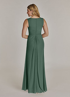 Azazie Manuella Mother of the Bride Dresses Sea Moss A-Line V-Neck Pleated Chiffon Dress image7