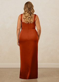Christian Siriano Bridal for Azazie 1017 Bridesmaid Dresses Paprika Sheath Sweetheart Neckline Stretch Satin Dress image11