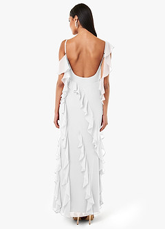 Francesca White Ruffle Gown image3