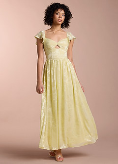 Amora Butter Yellow Maxi Dress image1