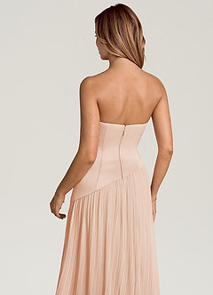 Azazie Tierney Bridesmaid Dresses English Rose A-Line Strapless Chiffon Convertible Dress image5