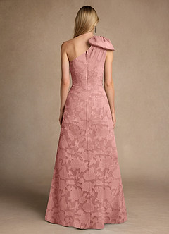 Azazie Easton Mother of the Bride Dresses Rosette Ball-Gown One Shoulder Floral Burnout Dress image2