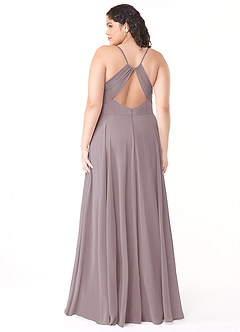 Azazie Avelina Bridesmaid Dresses Dusk A-Line V-Neck Pleated Chiffon Dress image7