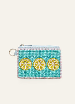 front Mini pochette con cerniera e perline