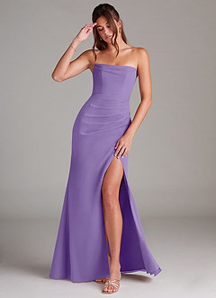 Azazie Leonis Bridesmaid Dresses Tahiti Sheath Strapless Chiffon Convertible Dress image1