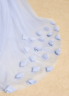 Azazie Lorita Robe Demoiselle D'honneur Fillette Robe Trapèze en Tulle Perlé Lavande image9