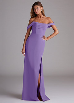 Azazie Saige Bridesmaid Dresses Tahiti A-Line Off the Shoulder Chiffon Convertible Dress image4
