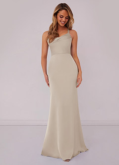 Barbie ♥ Azazie Bridesmaid Dresses Criss Cross Strap Stretch Satin Sheath Dress image1