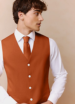 front James Gebranntes Orange Anzugweste