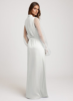 front Satin Pajamas with Bead Embellishments