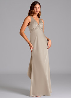 Azazie Hati Brudtärnklänningar Klä av Sjöjungfru i Stretch Satin Frost image4