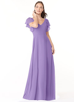 Azazie Syenna Bridesmaid Dresses Tahiti A-Line Ruched Chiffon Dress image1