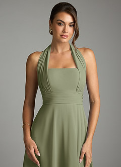 Azazie Tamira Suknie dla druhen Linia A Pofałdowany Szyfon Do ziemi Sukienka image6