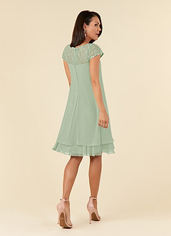 Azazie Tess Mother of the Bride Dresses Dusty Sage Empire Sequins Chiffon Dress image3