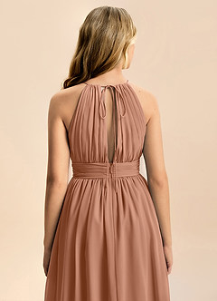 Azazie Noelle Junior Bronzer A-Line Pleated Chiffon Dress image7