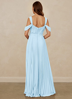 Christian Siriano Bridal for Azazie 1013 Bridesmaid Dresses Sky Blue A-Line Off the Shoulder Chiffon Dress image3