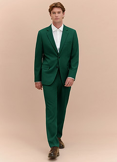 front James Emerald Structured Stretch Suit