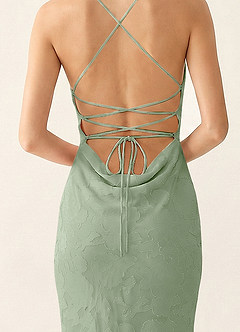 Natasha Light Green Jacquard Corset Mermaid Summer Dress image7