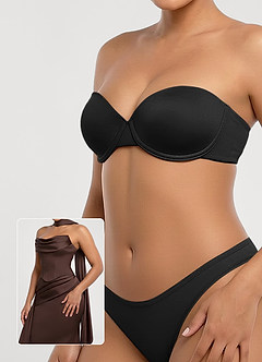 front Strapless Underwire Molded Cup Bra