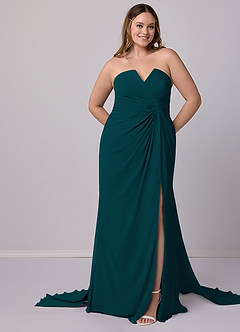 Barbie ♥ Azazie Final Sale Grape Mermaid Strapless Chiffon Convertible Dress image10