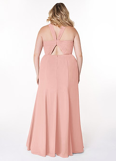 Azazie Rue Bridesmaid Dresses Rosette A-Line Halter Chiffon Dress image8