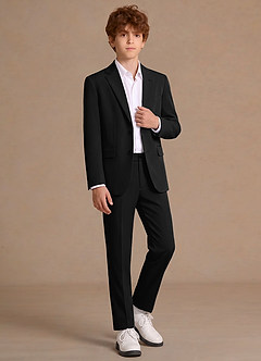 front James Black Junior 2-Piece Suit