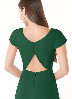 Azazie Hainsly Jurken voor bruidsmeisjes Jurk van Chiffon met A-Lijn Sweetheart Halslijn Donkergroen image6