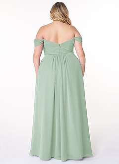 Azazie Millie Bridesmaid Dresses Agave A-Line Sweetheart Neckline Chiffon Convertible Dress image9