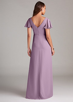 Azazie Soren Bridesmaid Dresses Wisteria A-Line Ruched Chiffon Dress image2