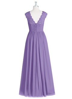 Azazie Arden Bridesmaid Dresses A-Line Chiffon Floor-Length Dress with Pockets image6