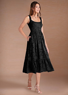 Juliette Black Midi Dress image4