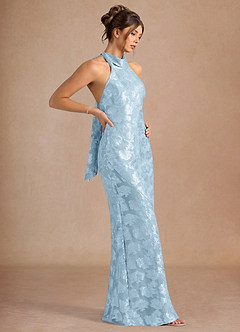 Abito Lungo Blu Polvere Dillon image4