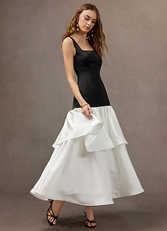Robe Maxi Noir Blanc Agnes image3