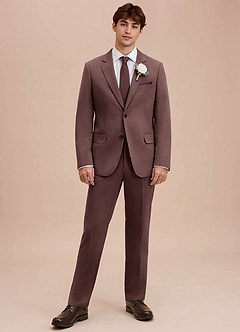 front Ethan Espresso Refined Weave Suit