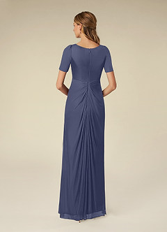 Azazie Bessie Mother of the Bride Dresses Stormy A-Line Pleated Mesh Dress image2