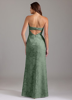 Azazie Leonis Bridesmaid Dresses Matcha Sheath Strapless Floral Burnout Convertible Dress image6