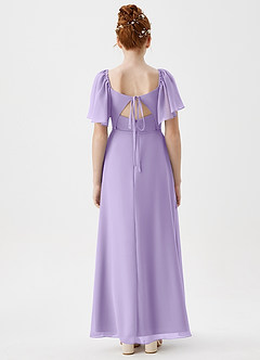 Azazie Chloe Junior Lilac A-Line Sweetheart Neckline Chiffon Dress image2