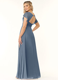 Azazie Rylee Bridesmaid Dresses Twilight A-Line Pleated Chiffon Dress image4