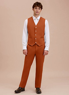 front Ethan Poltettu Appelsiini Hienostunut kudontapukuliivi