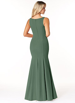 Azazie Rogue Bridesmaid Dresses Eucalyptus Mermaid Scoop Side Slit Stretch Crepe Dress image2