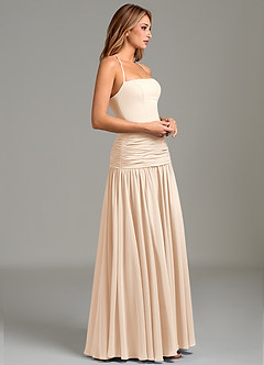 Azazie Vashti Bridesmaid Dresses White Alabaster A-Line Chiffon Dress image3